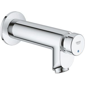 GROHE Euroeco Cosmopolitan S waterbesparende tapkraan zelfsluitend 44593 blauw/rood chroom 36266000