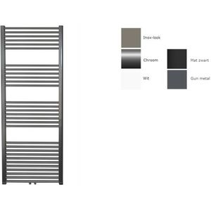 Sanicare design radiator midden aansluiting recht 160 x 60 cm. Gun metal HRM601600M