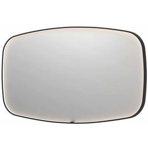 INK SP31 spiegel - 140x4x80cm contour in stalen kader incl dir LED - verwarming - color changing - dimbaar en schakelaar - mat zwart 8409870
