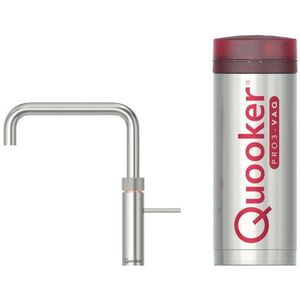 Quooker BE Fusion Square kokendwaterkraan - draaibare uitloop - PRO3 reservoir - Warm / kokend water - RVS 3FSRVS-BE