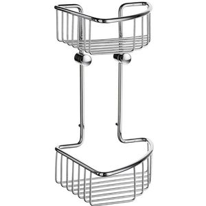 Smedbo Sideline Hoekdouchemand - 16.5x29.5cm - zelfklevend / boren - Massief messing Chroom DK1021