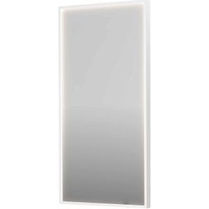 INK SP19 spiegel - 50x4x100cm rechthoek in stalen kader incl dir LED - verwarming - color changing - dimbaar en schakelaar - mat wit 8409016