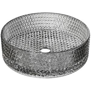 Riho Glamour Waskom - 35.5x35.5x11cm - glas - Smoke (grijs) W047001114