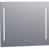 Saniclass spiegel Deline - 80x70cm - verlichting - aluminium 3864s
