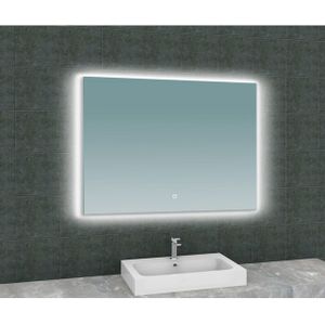 Wiesbaden Soul spiegel rechthoek met LED, dimbaar en spiegelverwarming 100 x 80 cm 38.4185