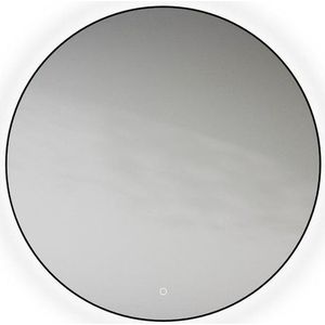 Looox Mirror collection spiegel - rond 100cm - ind.LED verl. sp.verw. m.black SPMBLR1000