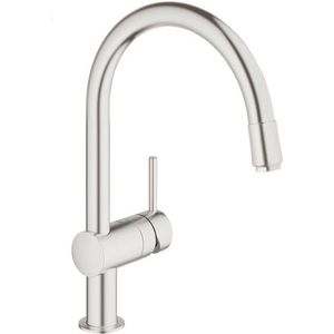 GROHE Minta Keukenkraan - hoog - draaibare/uittrekbare ronde uitloop - supersteel geborsteld 32918DC0