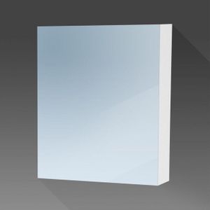 BRAUER Dual Spiegelkast - 60x70x15cm - 1 linksdraaiende spiegeldeur - MDF - mat wit 7751