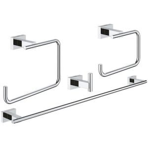 GROHE Essentials Cube badkamer accessoireset (4-in-1) - Chroom