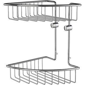 Smedbo Home Douchemand - 20.7x29.5cm - zelfklevend / boren - Massief messing Chroom HK377