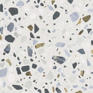 STN Ceramica wand- en vloertegel - 59.5x59.5cm - 9.5mm - gerectificeerd - Terrazzo - Wit SW07314010