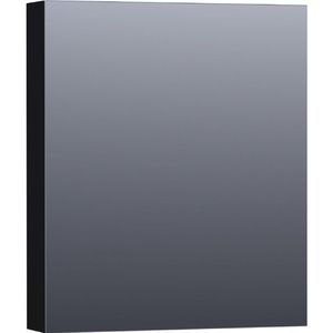 BRAUER Plain Spiegelkast - 60x70x15cm - 1 linksdraaiende spiegeldeur - MDF - mat zwart SK-PL60LMZ