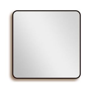 Saniclass Retro Line 2.0 Square Spiegel - 80x80cm - vierkant - afgerond - frame - mat zwart SW5-80