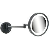 Geesa Mirror Scheerspiegel LED-verlichting 2-armig 3x vergrotend ø 215 mm Zwart 91109306