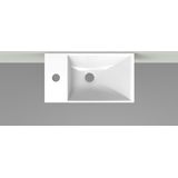 Arcqua Marble Free fontein - 40x22x12cm - kraangat links - glans wit WAS105896