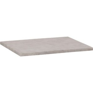 Saniclass Concrete Wastafelblad - 60x46x3cm - zonder kraangat - gecoat beton grijs gemêleerd 2142