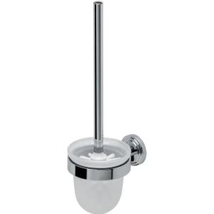 Geesa Naxos Toiletborstel met houder Chroom (witte borstelkop) 916211-02