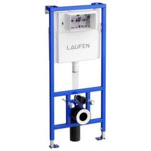 Laufen LIS CW1 inbouwframe met reservoir 14x50x112cm voor wandcloset 6/3 liter afvoer Ø 90mm. verloopstuk naar Ø 110 mm h8946600000001