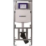 QeramiQ Dely Toiletset - 36.3x51.7cm - diepspoel - rimless - Geberit UP320 Burda inbouwreservoir - softclose toiletzitting - glans witte bedieningsplaat - rechthoekige knoppen - wit mat SW543432/0701131/SW706187