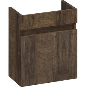 BRAUER Solution Fonteinonderkast - 40x45x22cm - 1 rechtsdraaiende deur - MFC - burned bark FO-SLRBB