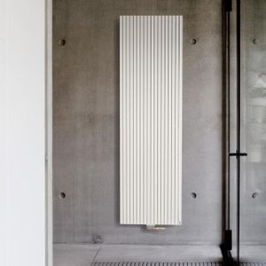 Vasco Carré Plus CVPN PLUS designradiator verticaal enkel 1400x355mm 1026W aansluiting 1188 wit 112100355140011889016-0000