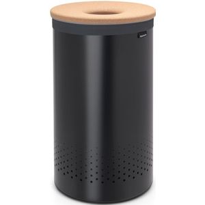 Brabantia Wasbox - 60 liter - kurkendeksel - uitneembare waszak - mat zwart 120022