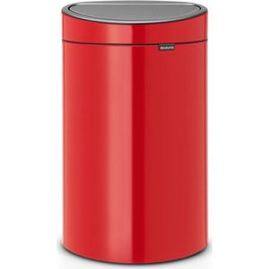 Brabantia Touch Bin Prullenbak - 40 liter - Passion Red