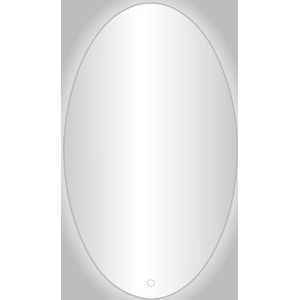 Best Design Divo spiegel ovaal 60x80cm inclusief LED verlichting met touchscreen schakelaar 4010180