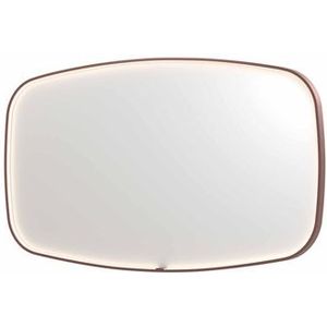 INK SP31 spiegel - 140x4x80cm contour in stalen kader incl dir LED - verwarming - color changing - dimbaar en schakelaar - geborsteld koper 8409874