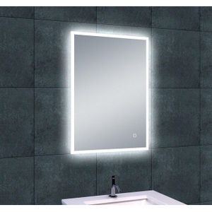Wiesbaden Quatro spiegel rechthoek met LED, dimbaar en spiegelverwarming 70 x 50 cm 38.4110