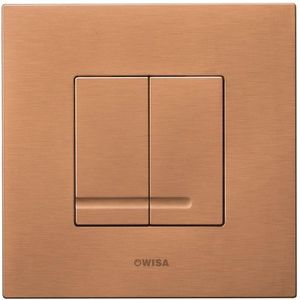 Wisa XS bedieningsplaat dualflush kunststof mat koper