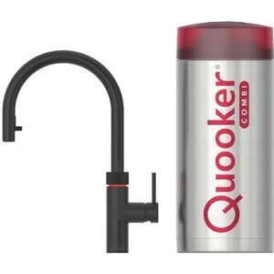 Quooker BE flex kokendwaterkraan - draaibare & uittrekbare uitloop - Combi+ reservoir - Warm / kokend water - Zwart 22+XBLK-BE