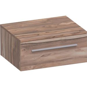 BRAUER Sharp Wastafelonderkast - 60x46x27cm - 1 softclose lade - zonder greep - zonder sifonuitsparing - topblad MFC - Almond OK-SHO60AL