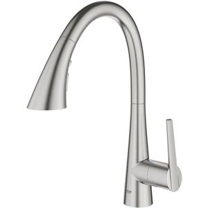 GROHE Zedra Keukenkraan - uittrekbare c uitloop - supersteel geborsteld 32294DC2