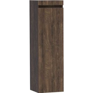 BRAUER Solution Badkamerkast - 120x35x35cm - 1 greeploze rechtsdraaiende deur - MFC - burned bark 7841