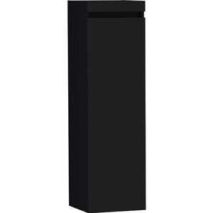 BRAUER Solution Badkamerkast - 120x35x35cm - 1 greeploze linksdraaiende deur - MDF - mat zwart 7813
