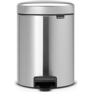 Brabantia NewIcon Pedaalemmer - 5 liter - kunststof binnenemmer - matt steel 112645