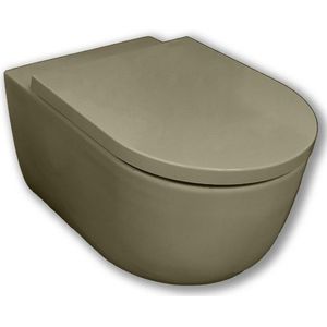 Royal Plaza Primo Toiletset - 55cm - hangend - cycloonspoeling - spoelrandloos - diepspoel - met zitting - softclose - quick release - woud SW812161/SW809645