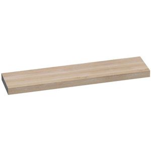 Saniclass Wastafelblad - eiken opgedikt - 200x50x10cm - zonder kraangat - Hout white oak i3017WO