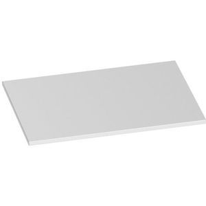 Saniclass Fine Stone Wastafelblad - 60x46x2cm - zonder kraangaten - Finestone wit 2600