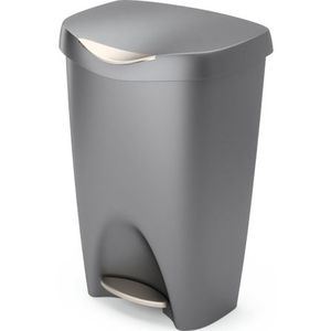 Umbra Brim Afvalbak - 43x33x64cm - 50 liter - deksel - grijs/nikkel 1021550-1188