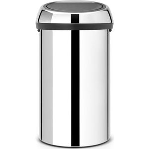 Brabantia Touch Bin Prullenbak - 60 liter - Brilliant Steel