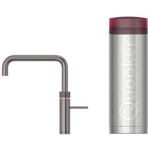 Quooker BE Fusion Square kokendwaterkraan - draaibare uitloop - PRO3 reservoir - Warm / kokend water - gunmetal 3FSGME-BE