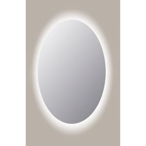 Sanicare Q-mirrors spiegel 60x80x3.5cm met verlichting Led warm white Ovaal glas SOAW.80060