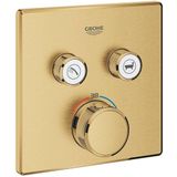 Grohe SmartControl Inbouwthermostaat - 3 knoppen - 15.8x15.8cm - brushed cool sunrise 29124GN0