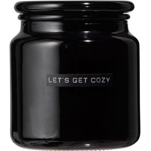 Wellmark Geurkaars - Fresh Linnen - groot - 9.5x11 - zwart glas - Let's Get Cozy 8719325913880