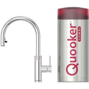 Quooker BE flex kokendwaterkraan - draaibare & uittrekbare uitloop - Combi+ reservoir - Warm / kokend water - Chroom 22+XCHR-BE