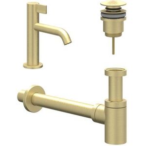 IVY Fonteinset - Opbouw - Geborsteld Mat Goud PVD - Always Open Plug