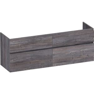 BRAUER Advance Wastafelonderkast - 160x46x60cm - 4 softclose greeploze lades - 2 sifonuitsparingen - en MFC - grey Canyon OK-AD160GC