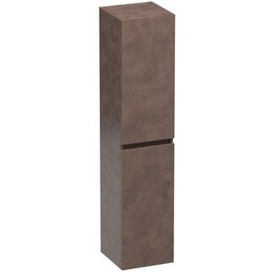 Saniclass Solution Badkamerkast - 160x35x35cm - 2 greeploze links- rechtsdraaiende deur - MFC - Rusty HK-SL160RU